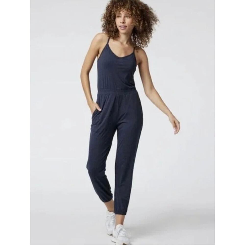 Vuori Women's Lux Jogger Jumpsuit Women's in Midnight Heather Size Medium